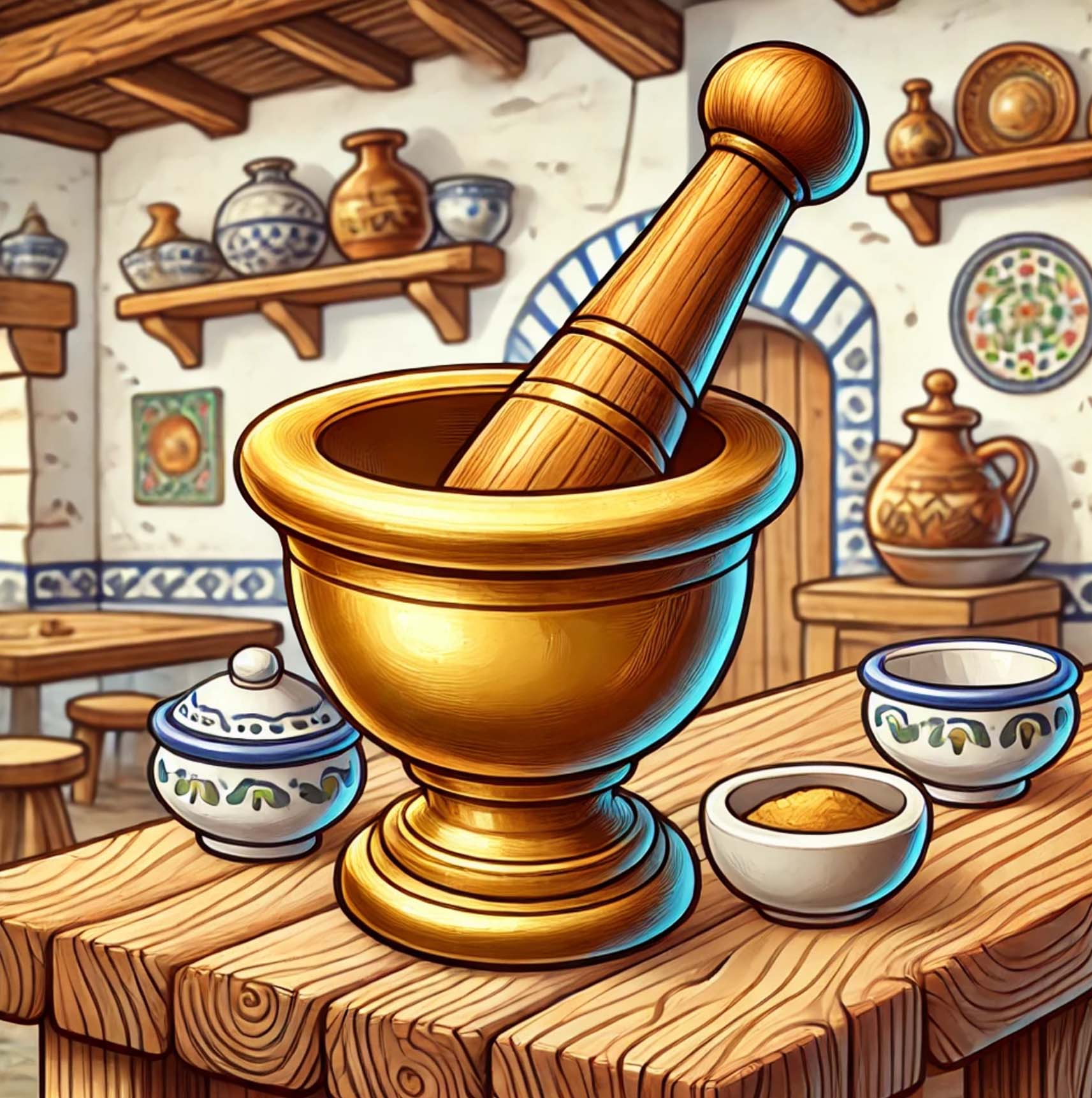 Ilustración de la palabra machacaó